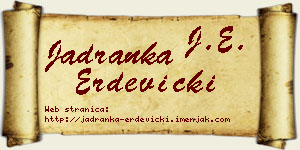 Jadranka Erdevički vizit kartica